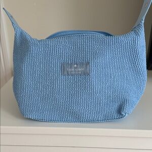 ❌SOLD❌ spade Light Blue Textured Cosmetic Pouch